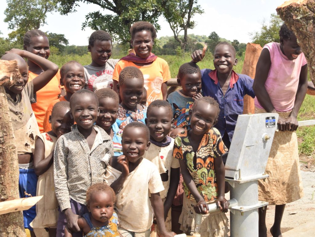Mujukorocho Community at new hand pump